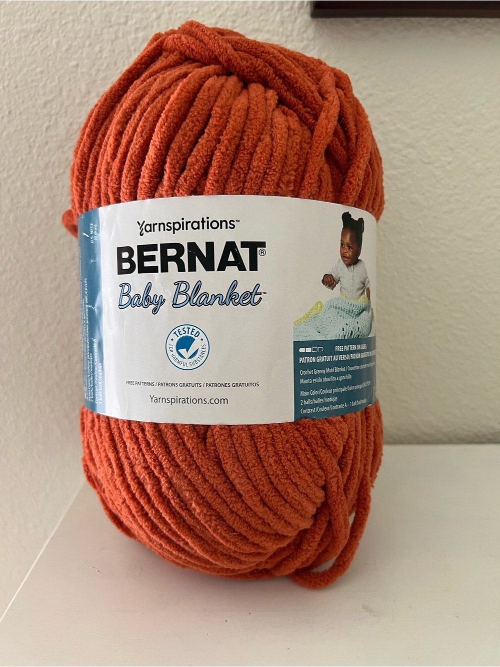 Bernat Baby Blanket Yarn - terracotta - Picture 2 of 5